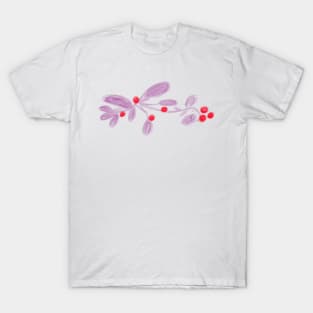 Colorful watercolor floral leaf T-Shirt